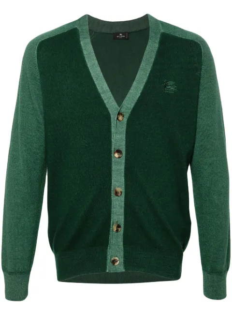 ETRO Pegaso-motif cardigan Green MRKF0068AL258