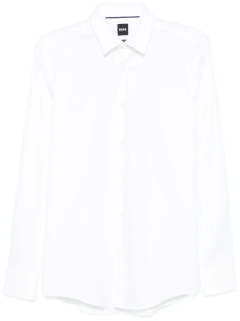 BOSS interlock-weave shirt White 50520548