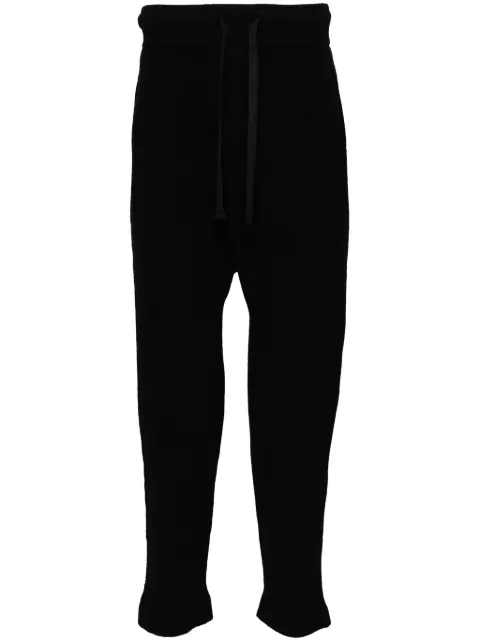 Isabel Benenato knitted track pants Black UK24F24