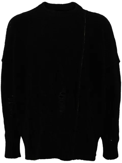 Isabel Benenato crew -neck jumper Black UK04F24