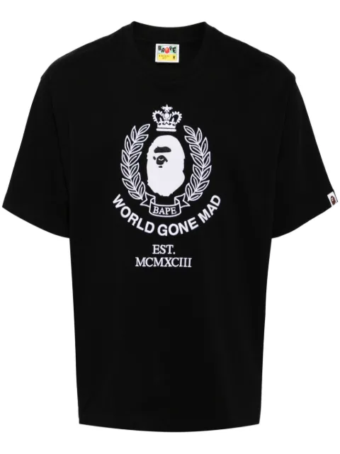 A BATHING APE® embroidered logo T-shirt Black 001TEK801339M