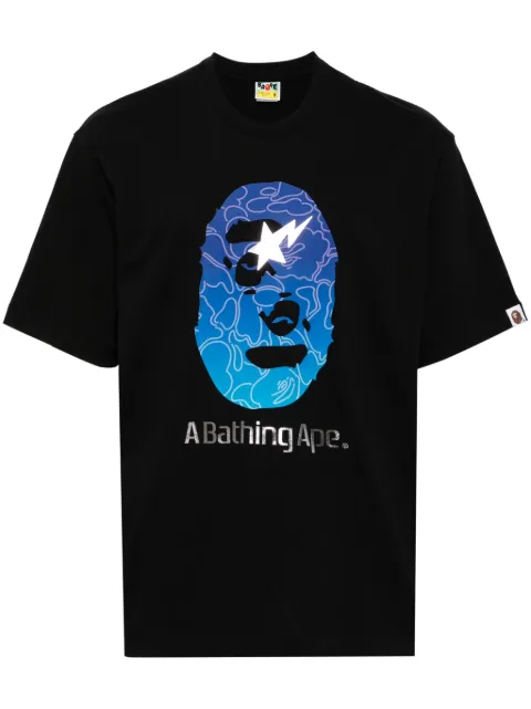 A BATHING APE® logo print T-shirt Black 001TEK801321M
