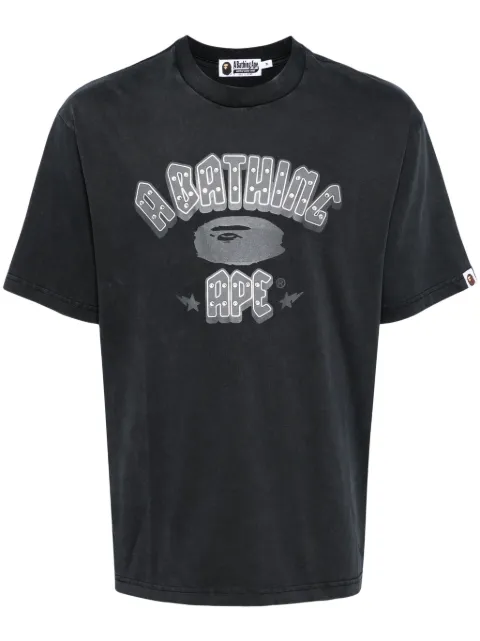 A BATHING APE® graphic print T-shirt Grey 001CSK801312M
