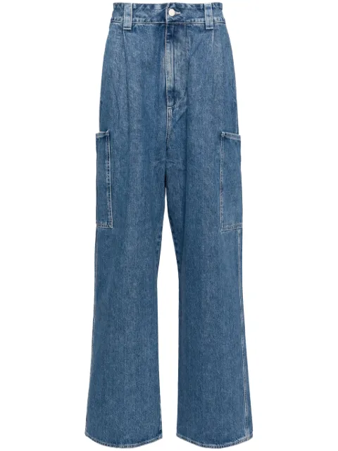 Sunnei faded-effect wide-leg jeans Blue RTWMBOT009