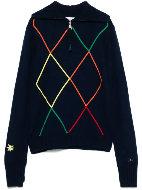 Rossignol x JCC merino-wool sweater Blue RLNWO17