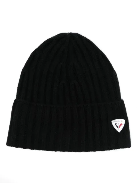Rossignol logo-plaque cashmere beanie Black RLNWH01
