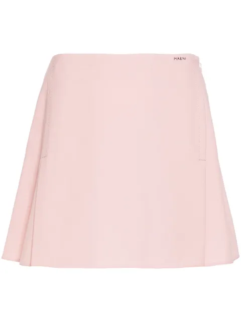 Marni embroidered-logo mini skirt Pink GOMA0668S1UTP771