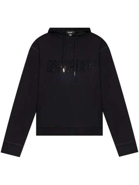 DSQUARED2 brushed-finish hoodie Black S72GU0463S25516