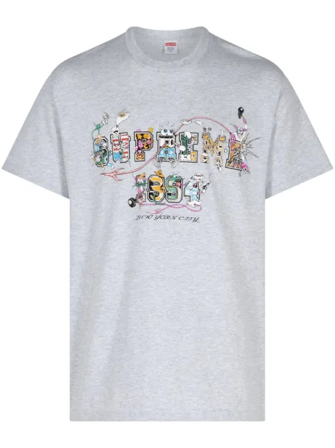Supreme varsity cotton T-shirt Grey SU466