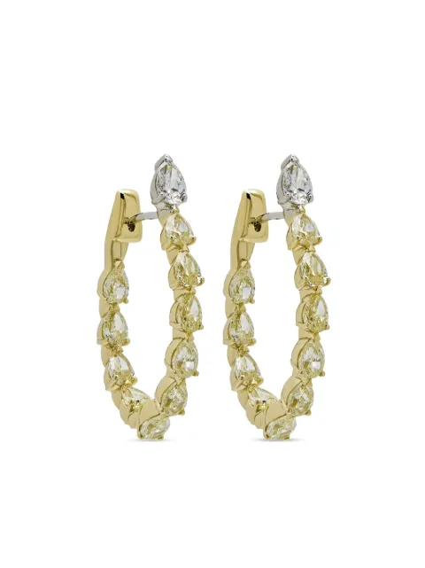 Jewels Aficionado 18kt yellow gold diamond hoop earrings Gold JF255764C