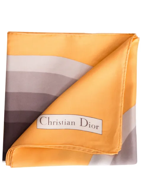Christian Dior Pre-Owned 1970s logo-print scarf Orange 15015708
