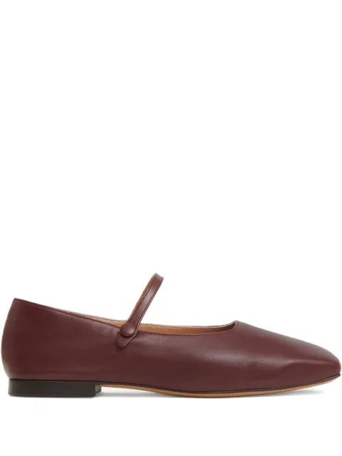 Mansur Gavriel square-toe ballerina shoes Red WF21F001NNPOMEGRANATE