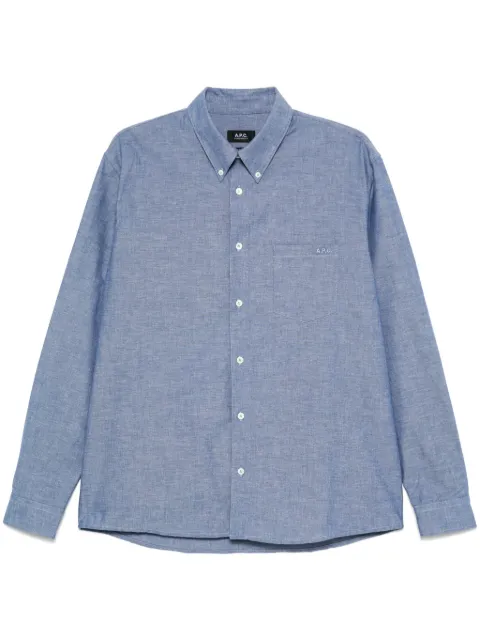 A.P.C. organic cotton shirt Blue COHDVH12509