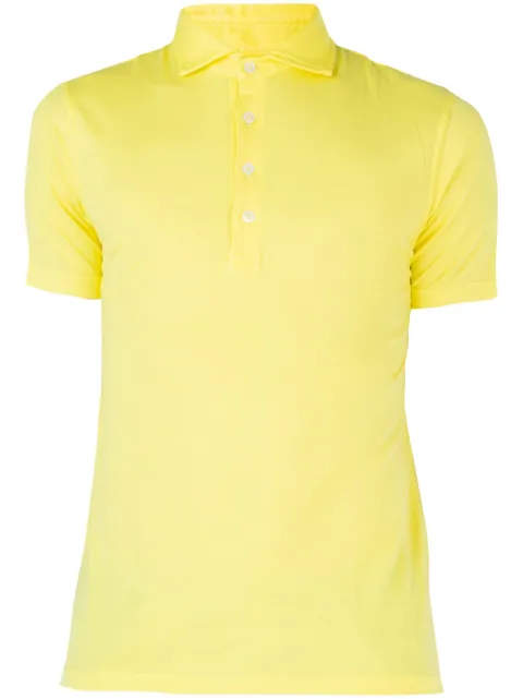 Fedeli fine-knit polo shirt Yellow 2UED0120