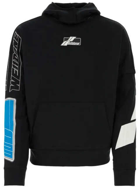We11done logo-print hoodie Black WDTH122568UBK