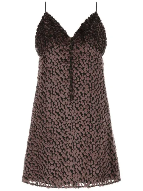 Saint Laurent velvet mini dress Brown 665640Y5F69