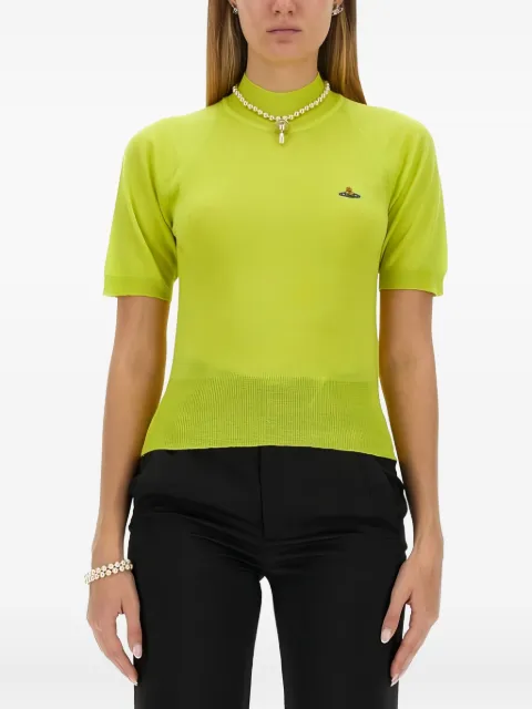 Vivienne Westwood Orb-embroidered top Green 18030022Y000Q