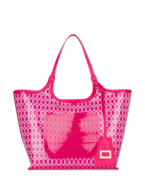 Roger Vivier geometric-pattern tote bag Pink RBWAOCA330049W