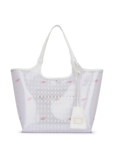 Roger Vivier geometric-printed tote bag White RBWAOCA330049W