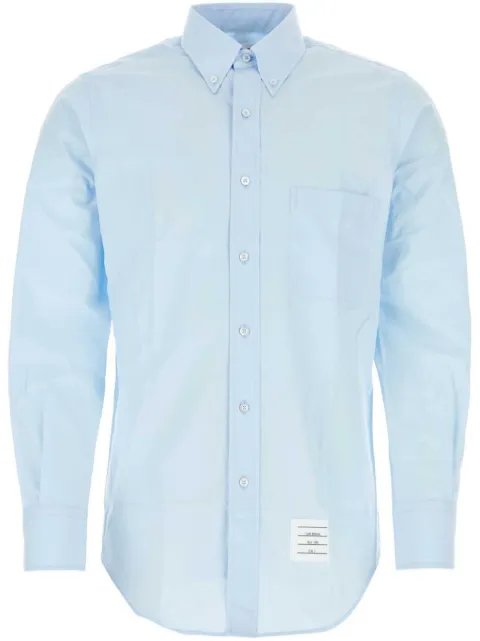 Thom Browne solid poplin classic shirt Blue MWL001A03113