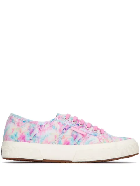 Superga tie-dye logo-tag sneakers Pink S5123EW