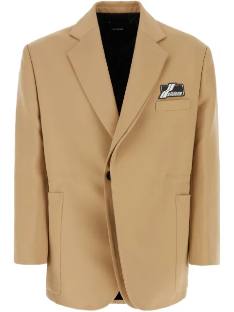 We11done logo-patch blazer Neutrals WDJK122125UBG