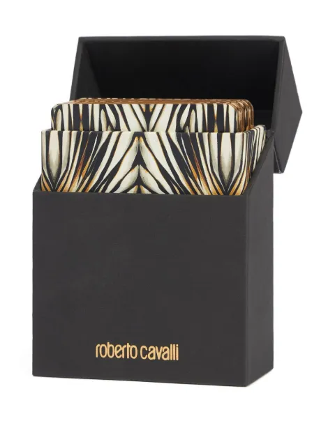 Roberto Cavalli Ray Of Gold-print playing cards Black TKY004FTC17