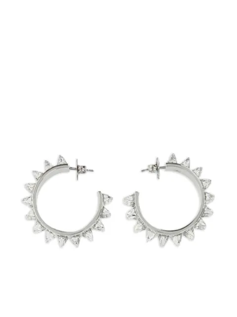 Amina Muaddi Karma hoop earrings Silver KARMAHOOPBIG