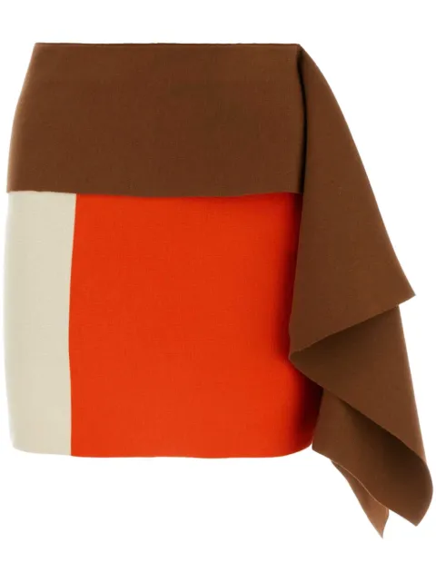FENDI wool mini skirt Brown FZQ738ARV7
