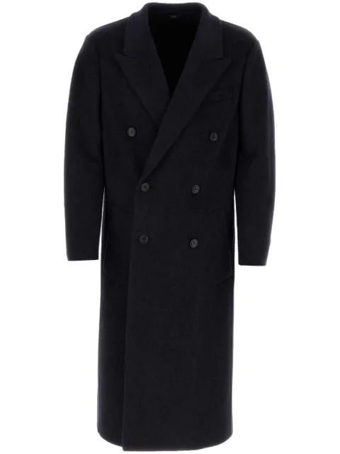 FENDI wool-blend double-breasted coat Blue FF0736APNO
