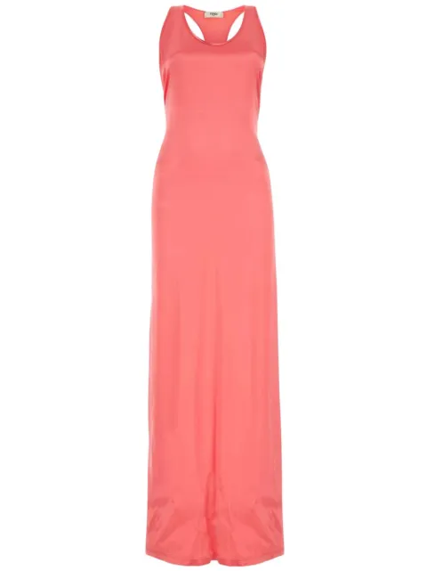 FENDI satin maxi dress Pink FDC628ANQ9