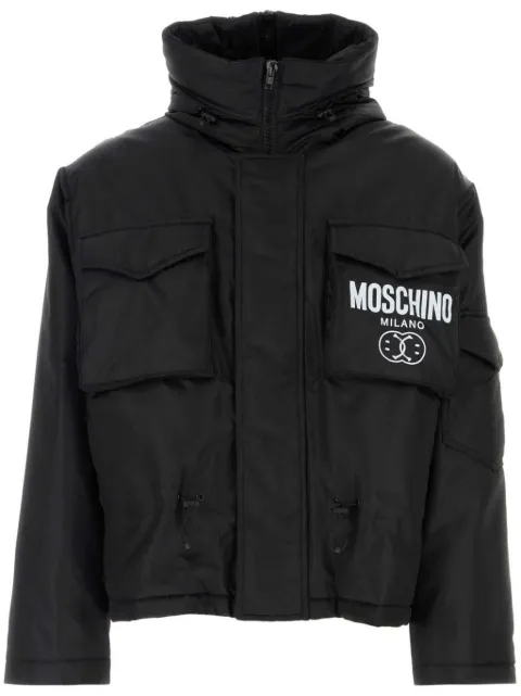 Moschino logo-print padded jacket Black J06352015