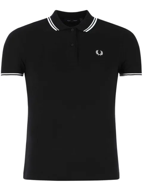 Fred Perry logo-embroidered polo shirt Black G3600