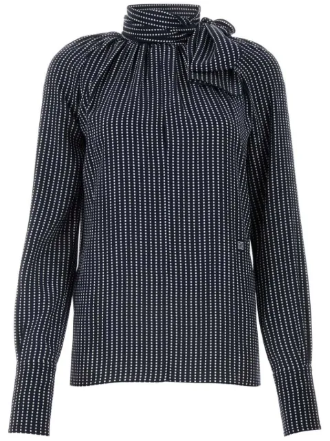 Givenchy printed silk blouse Blue BW61AM15QV
