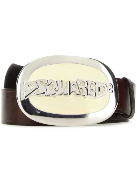 DSQUARED2 logo-buckle leather belt Brown BEW039912900001