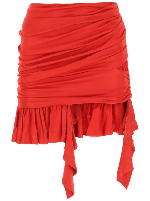 ANDREĀDAMO ruffle-detailing mini skirt Red ADFW22SK03290107