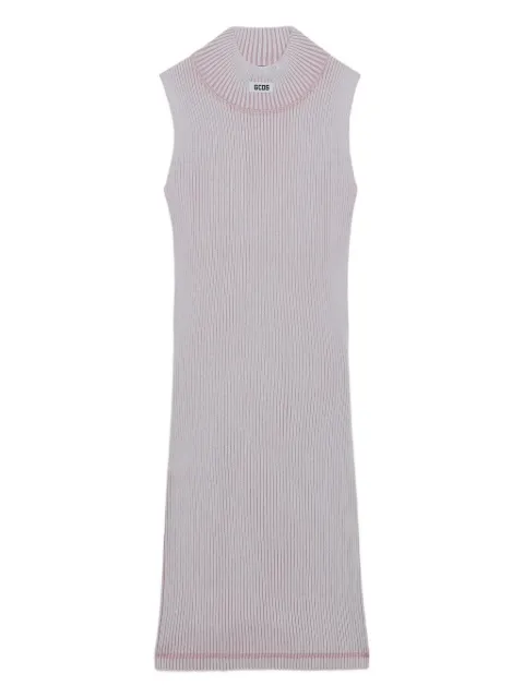 GCDS rib-knit midii dress Purple A2CW1000KD8