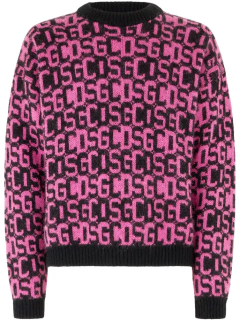 GCDS intarsia-knit logo jumper Black A2CU1503KF5