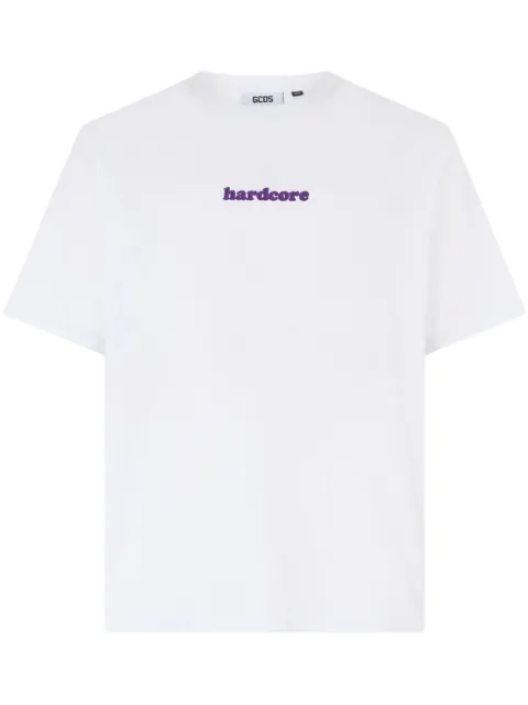 GCDS logo-embroidered T-shirt White A2CM2307JH1