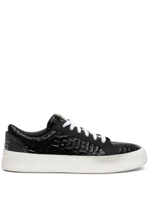 GCDS patent-monogram sneakers Black A2CU4200AC8