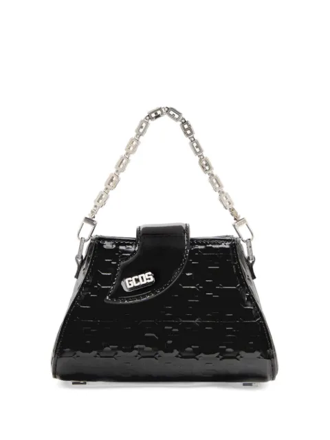 GCDS Comma Patent Monogram mini bag Black A2OW5600AC8