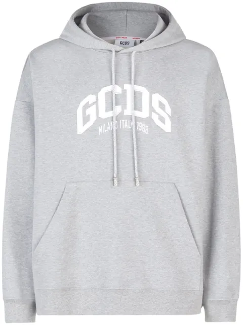 GCDS 1988 logo-print hoodie Grey A2OM1901JB4