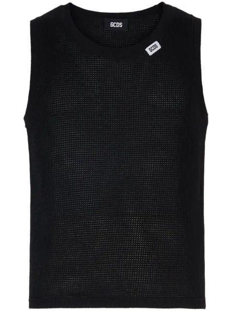 GCDS knitted tank top Black A2CM2802KA7