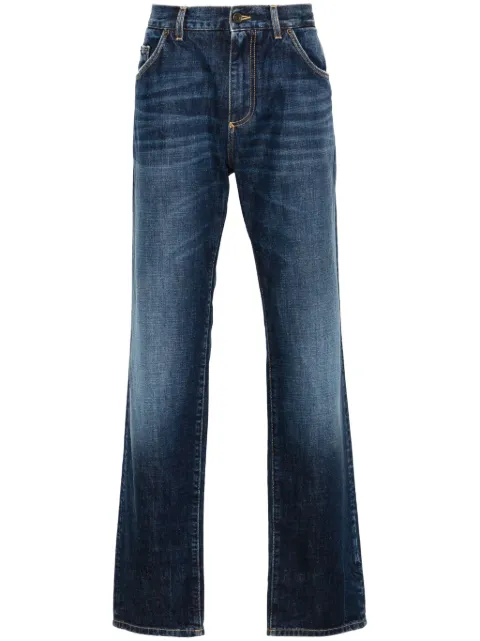 Dolce & Gabbana logo-embroidered jeans Blue GP02XZG8LS0