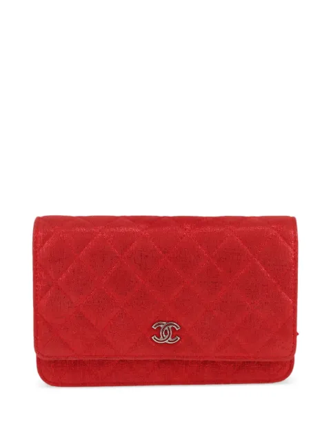 CHANEL Pre-Owned Wallet on Chain shoulder bag Red 410458