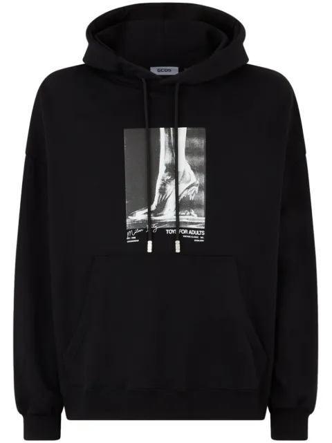 GCDS Morso graphic-print hoodie Black A2CM1906JB4