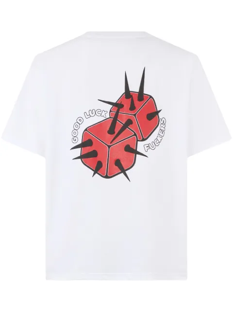 GCDS Spikey Dice oversized t-shirt White A2CM2311JF2
