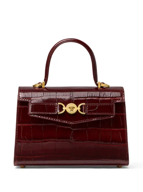 Versace Medusa '95 small croc-effect top-handle Red 10138241A08724