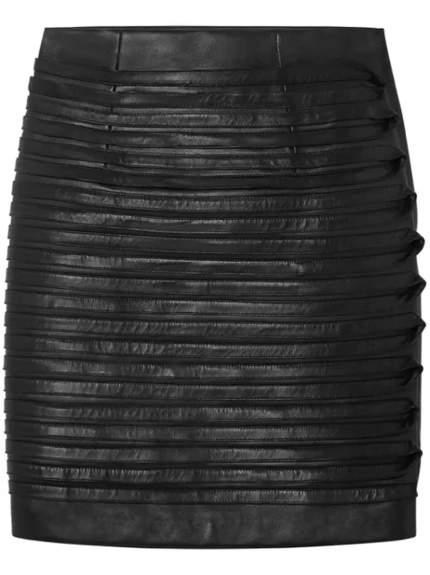 Versace leather mini skirt Black 10169901A12300