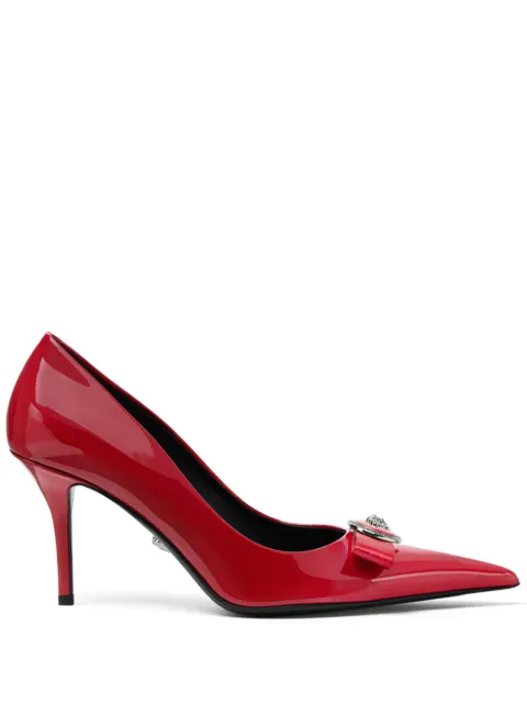 Versace 85mm Gianni Ribbon pumps Red 10130831A08983